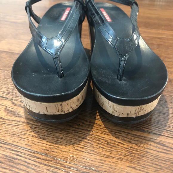 Authentic Prada wedge sandals - Picture 4 of 4